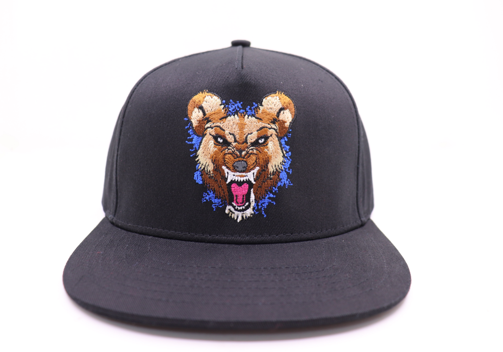 Wild Dog (Blue) Black Snap Back Hat