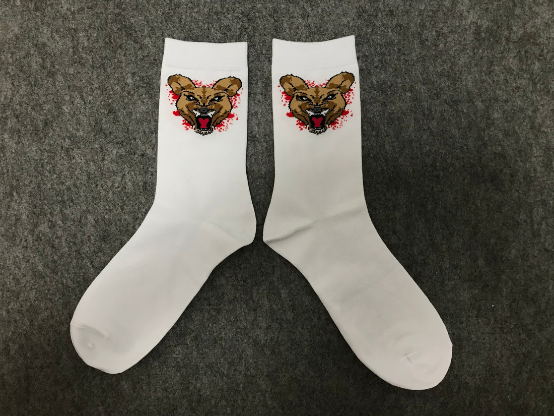 Wild Dogs Socks White (Red) Splash