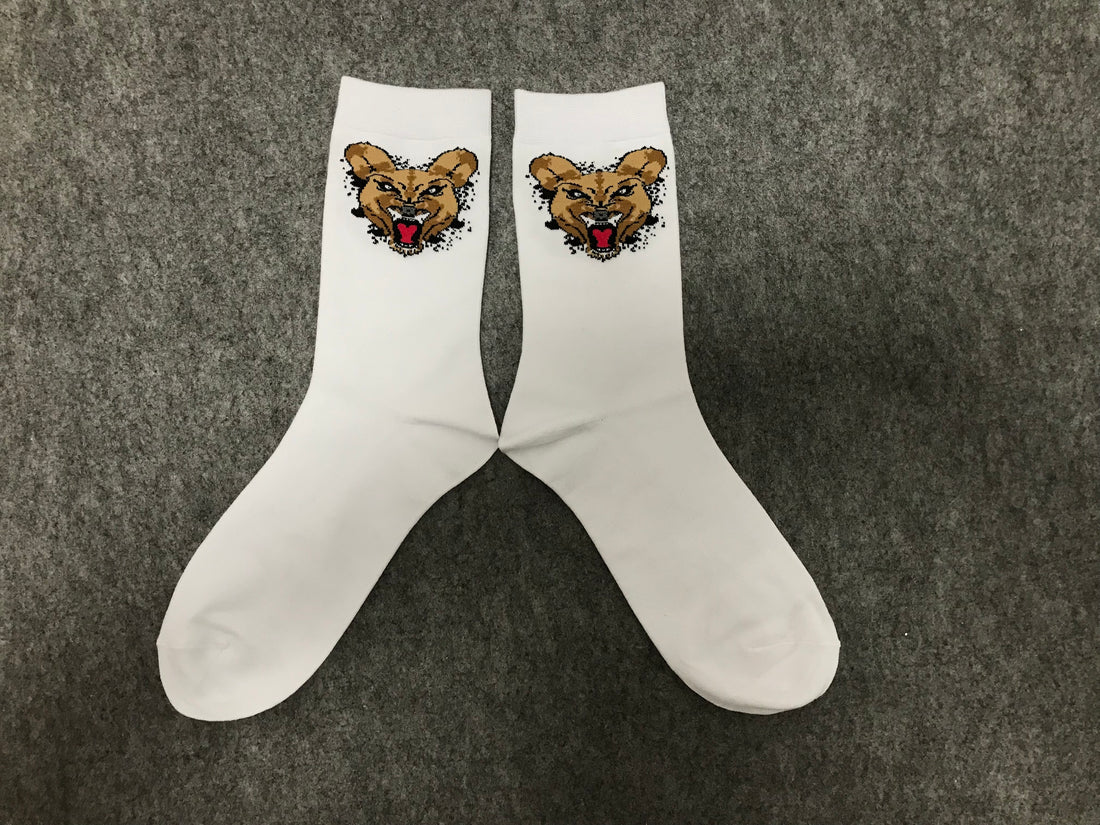 Wild Dog Socks  White  (Black) Splash