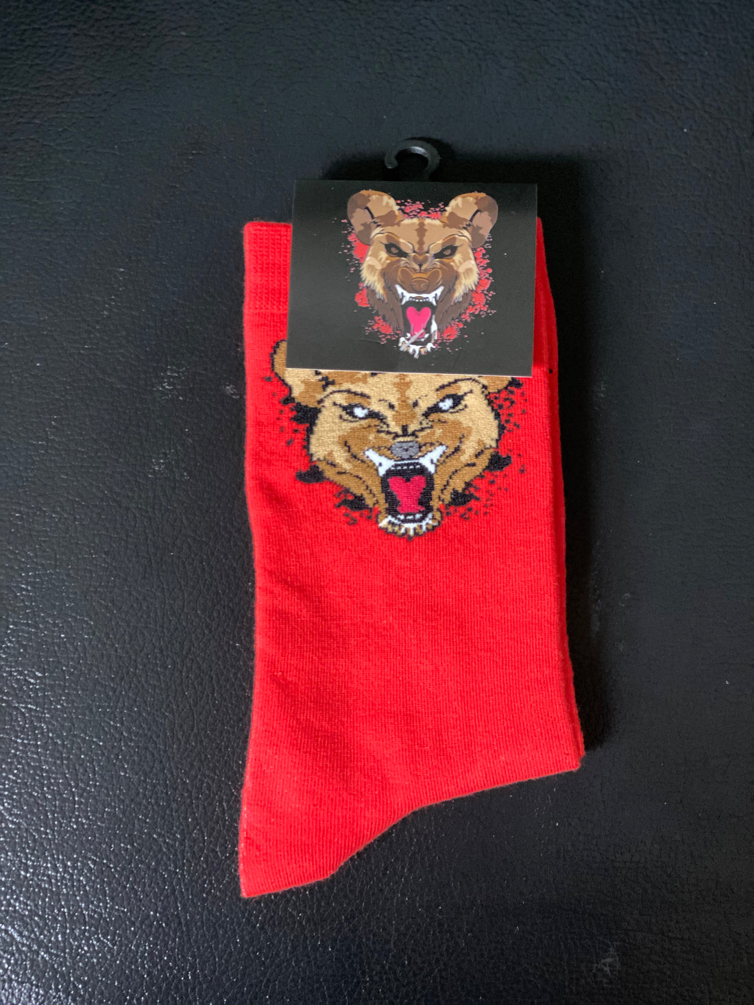 Wild Dog Socks Red (Black Splash)