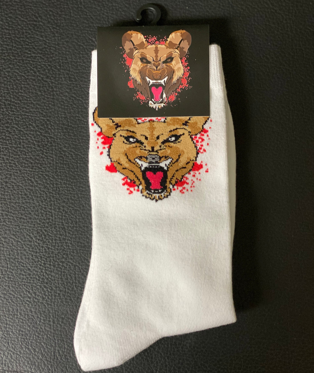 Wild Dogs Socks White (Red) Splash