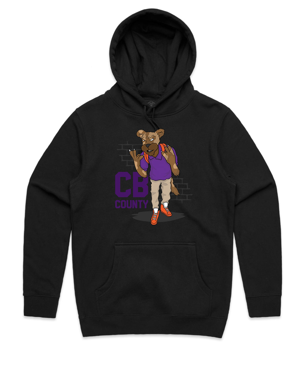 "CB Goon" Black Hooded Pullover Sweatshirt